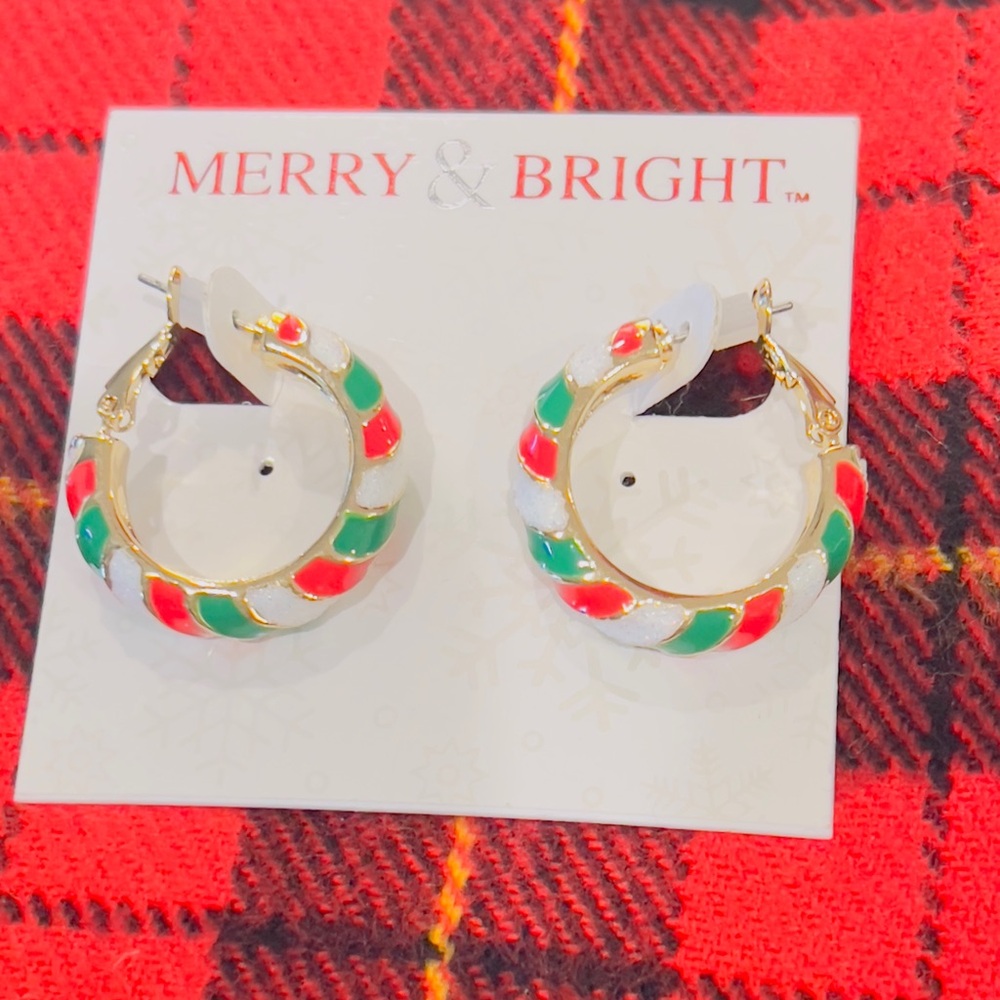 Merry & Bright Multicolor Hoop Earrings